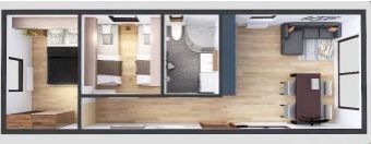 mobilní dům OPTIMA 3,5x10 35m2 vizualizace
